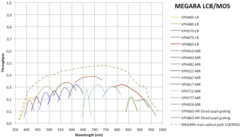 MEGARA transmission (setups)