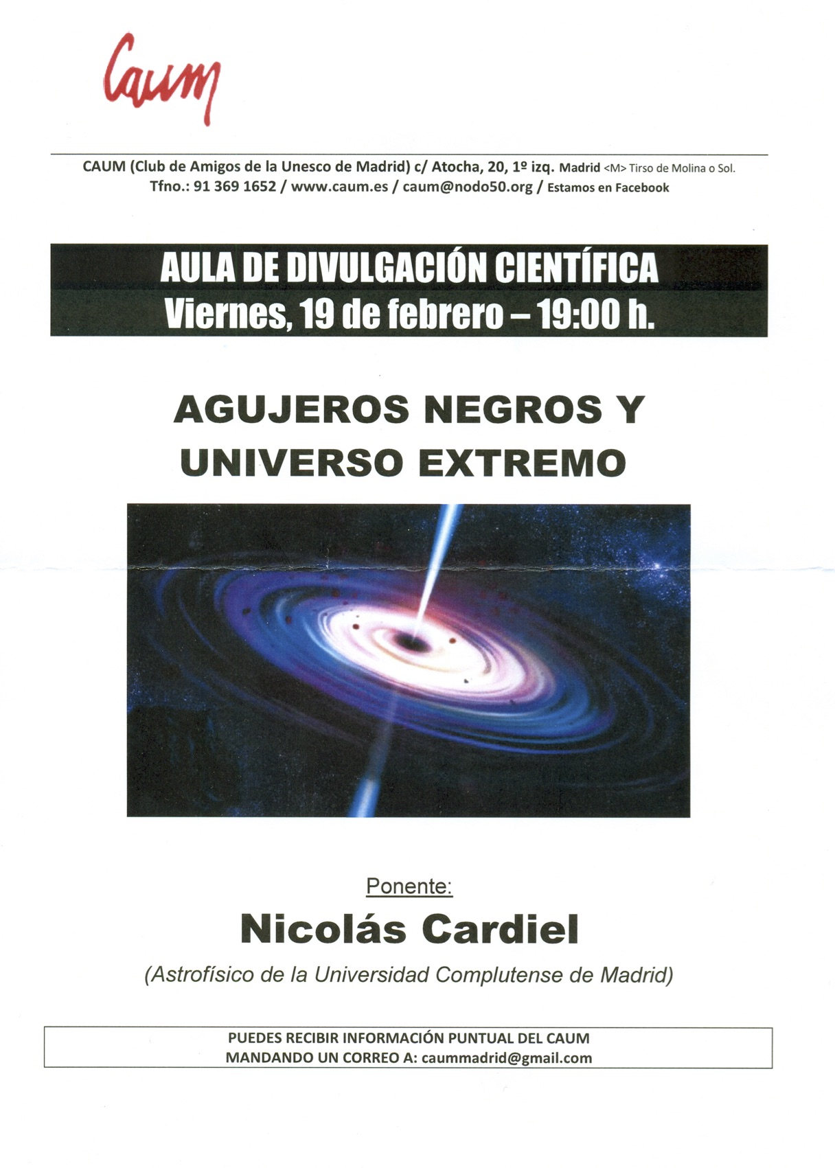 Agujeros negros
    y universo extermo