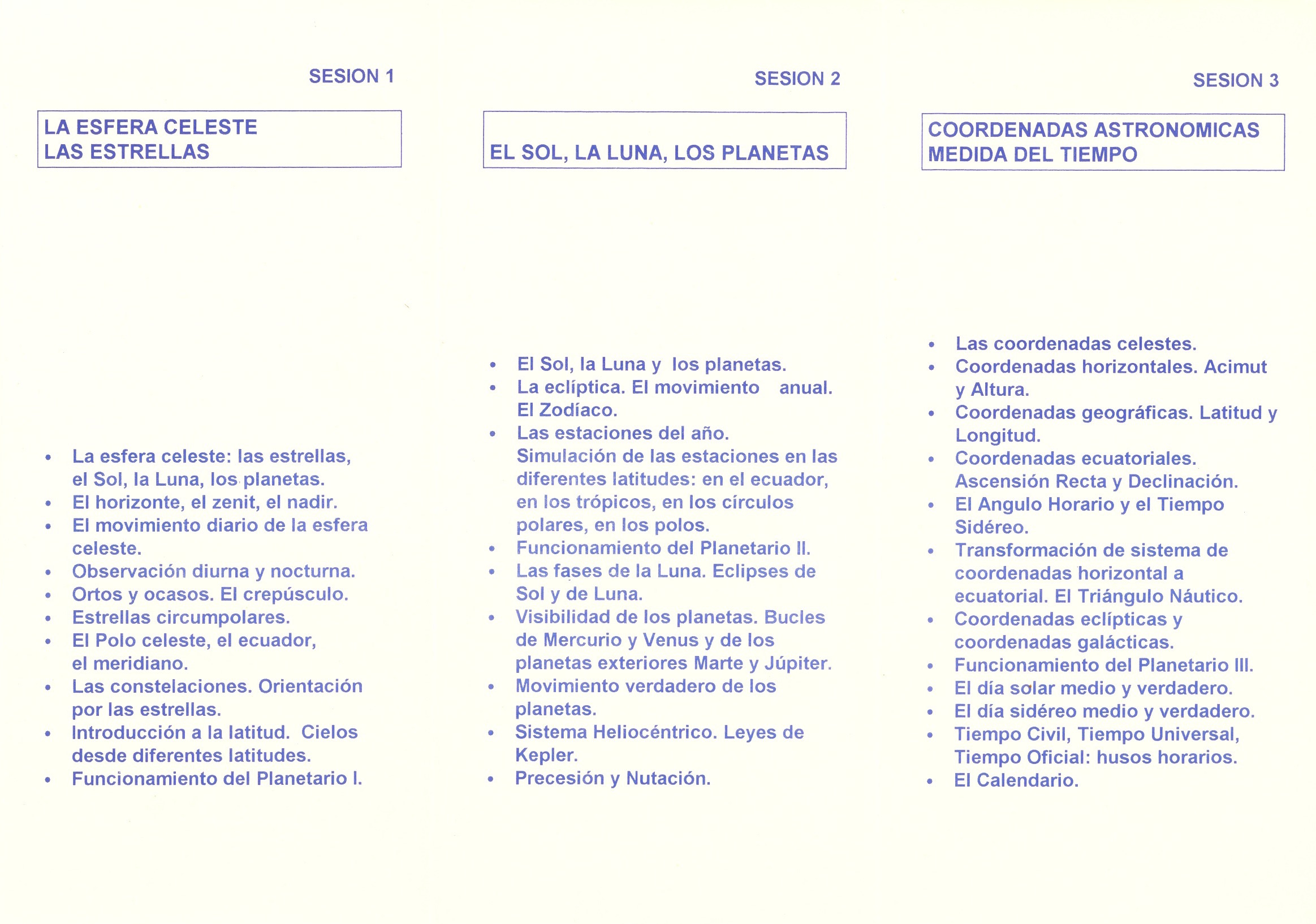 curso planetario 1994