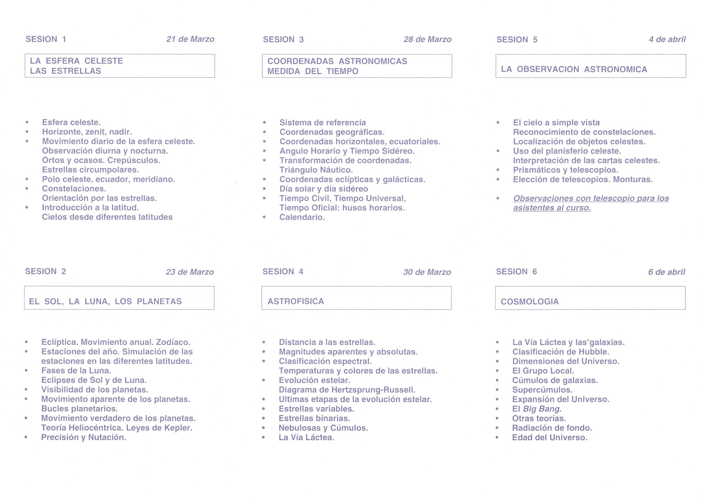 curso planetario 1995