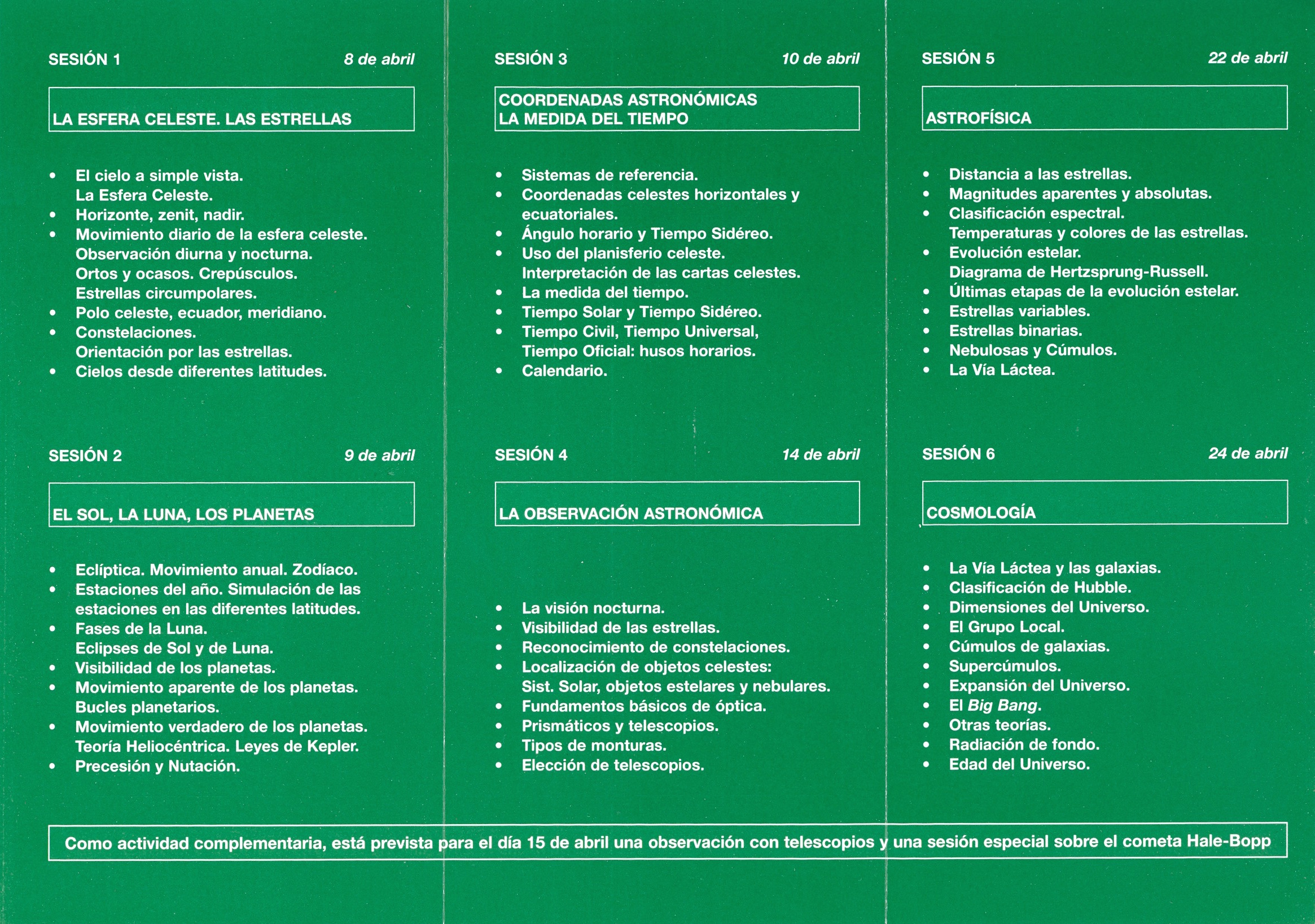 curso planetario 1997