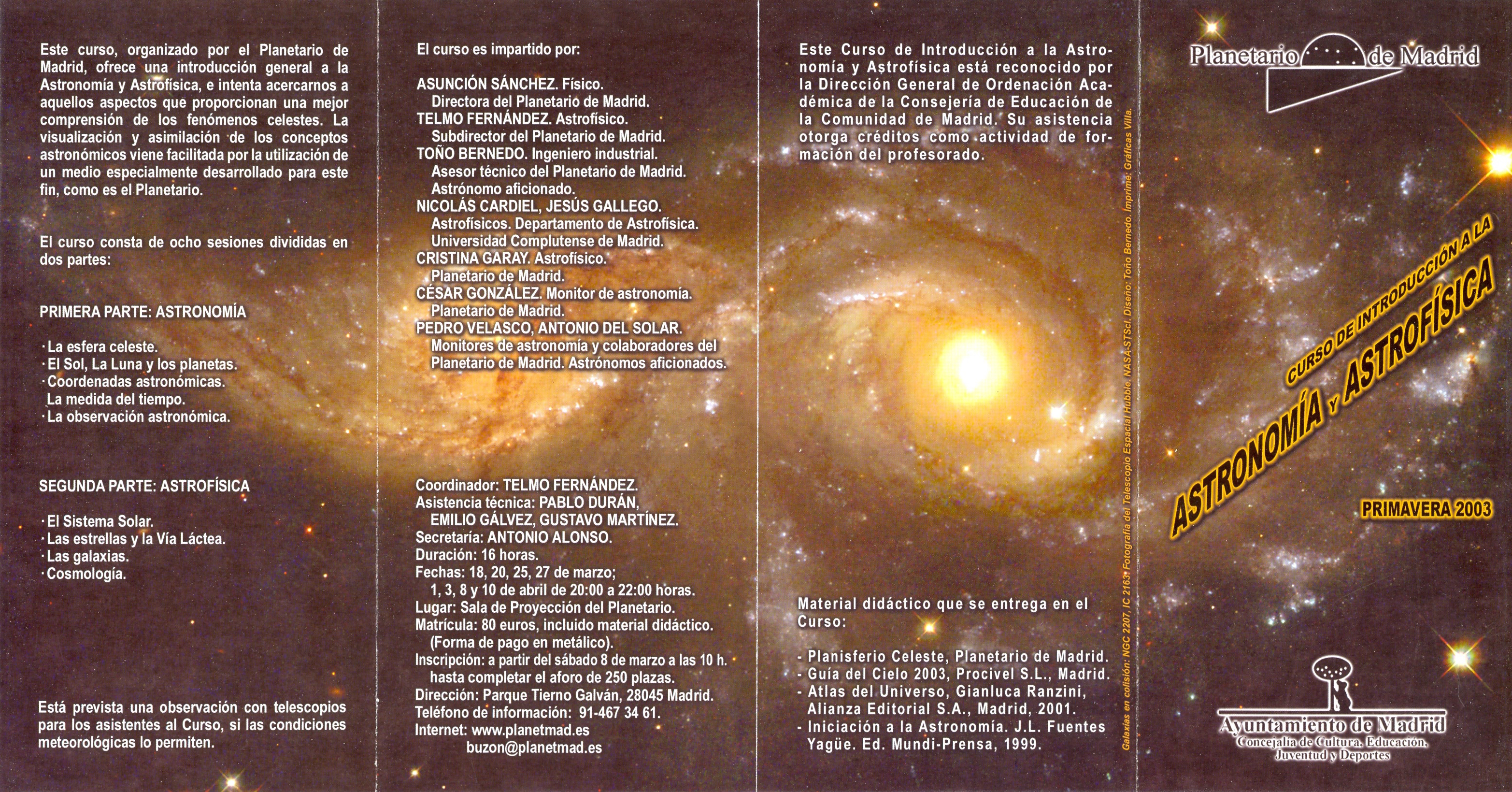 curso planetario 2003